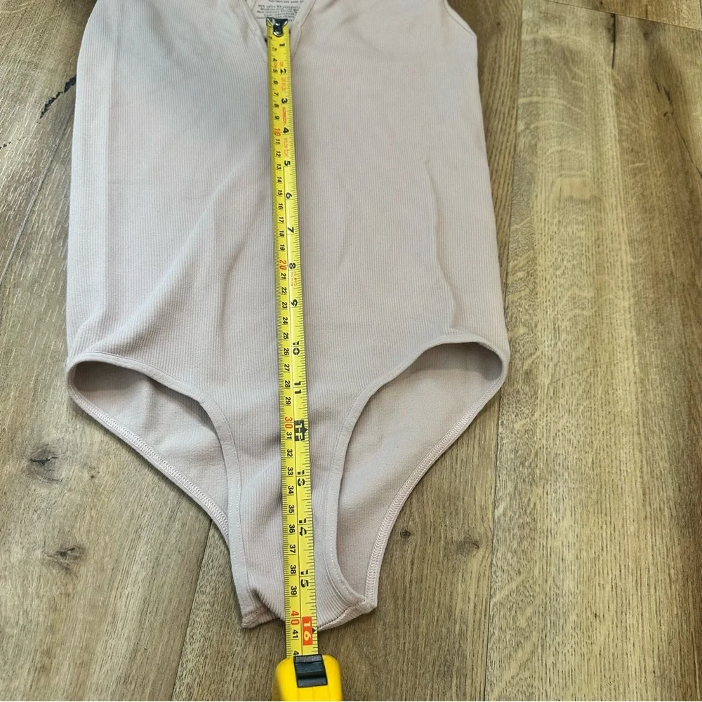 Free People Intimately Move Along Beige Ribbed Bodysuit Size XSmall/Small
